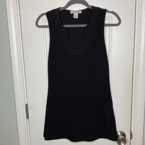 WHBM black sleeveless U neck mini dress/tunic size XS